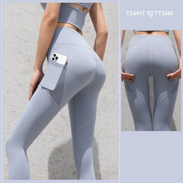 Gym Sport Seamless Leggings With Pockets Push Up High Waist Pants Women Fitness Running Yoga Pants Gym Sport Seamless Leggings - Image 4