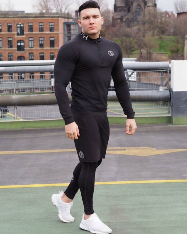 Men'S 3-Piece Workout Clothes Long-Sleeved Tight-Fitting Sportswear - Image 2