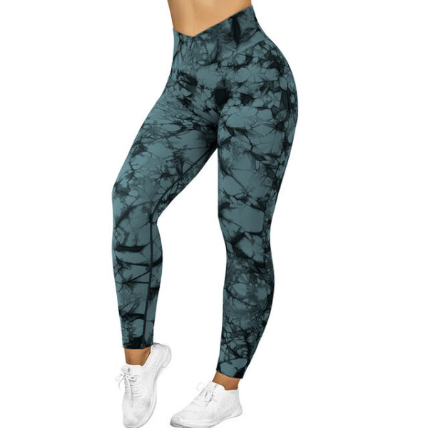 Seamless Tie Dye Leggings Women Yoga Pants Push Up Sport Fitness Running Gym Leggings - Image 8