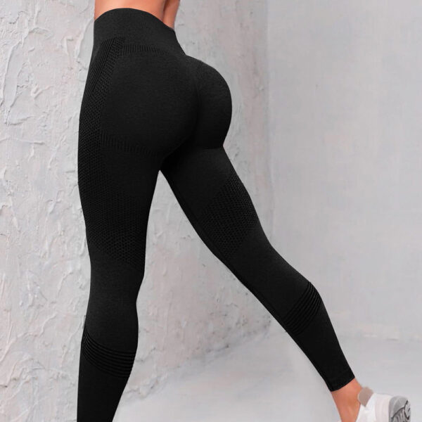 High Waist Seamless Yoga Pants Women's Solid Color Dot Striped Print Butt Lifting Leggings Fitness Running Sport Gym Legging Outfits - Image 4