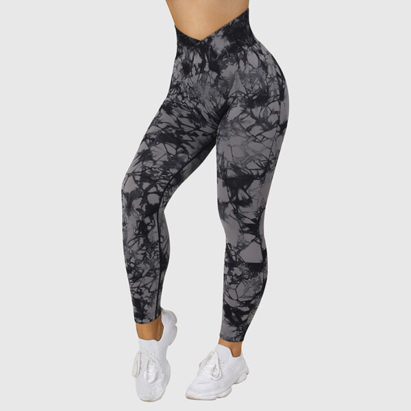 Seamless Tie Dye Leggings Women Yoga Pants Push Up Sport Fitness Running Gym Leggings - Image 2