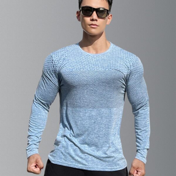 Muscle Workout Men's Basketball Brothers Slim-fit Cationic Training Clothes Sports Long Sleeve