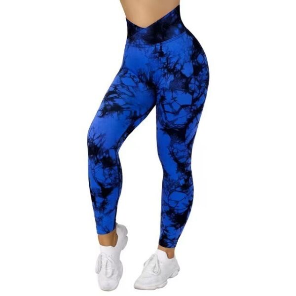 Seamless Tie Dye Leggings Women Yoga Pants Push Up Sport Fitness Running Gym Leggings - Image 7