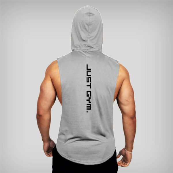 Fitness Vest Men Hooded Loose Clothes - Image 3