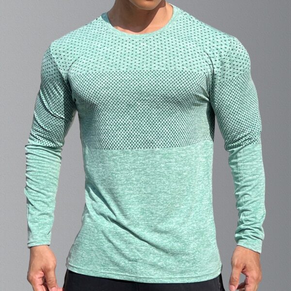 Muscle Workout Men's Basketball Brothers Slim-fit Cationic Training Clothes Sports Long Sleeve - Image 2