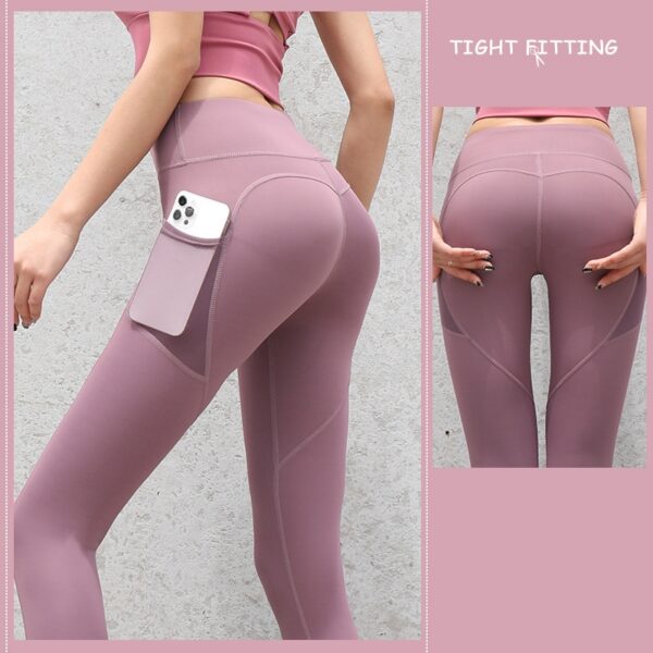 Gym Sport Seamless Leggings With Pockets Push Up High Waist Pants Women Fitness Running Yoga Pants Gym Sport Seamless Leggings - Image 10