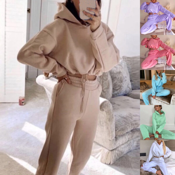 Jogging Suits For Women 2 Piece Sweatsuits Tracksuits Sexy Long Sleeve HoodieCasual Fitness Sportswear - Image 2