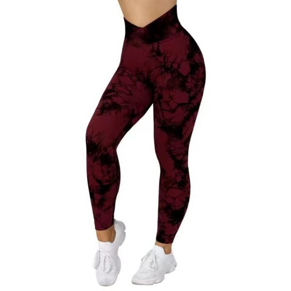 Seamless Tie Dye Leggings Women Yoga Pants Push Up Sport Fitness Running Gym Leggings - Image 5