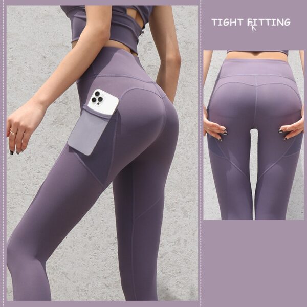 Gym Sport Seamless Leggings With Pockets Push Up High Waist Pants Women Fitness Running Yoga Pants Gym Sport Seamless Leggings - Image 5