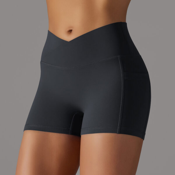 Yoga Shorts With Phone Pocket Design Fitness Sports Pants For Women Clothing - Image 3