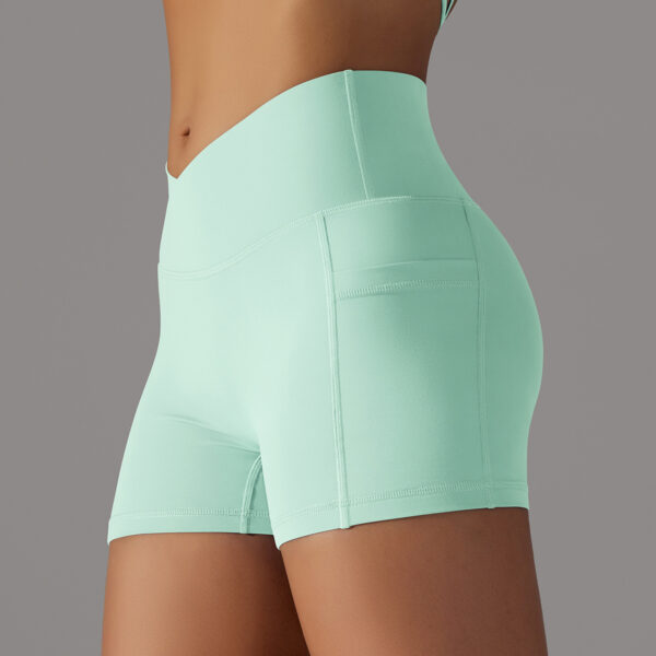 Yoga Shorts With Phone Pocket Design Fitness Sports Pants For Women Clothing - Image 5