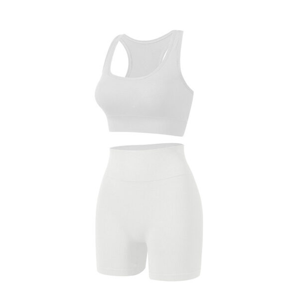 Women's Wireless Sports Yoga Bra And Shorts Suit - Image 10