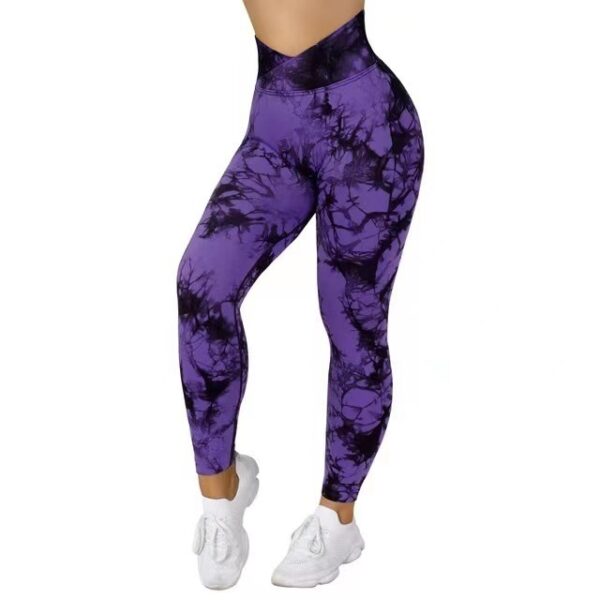 Seamless Tie Dye Leggings Women Yoga Pants Push Up Sport Fitness Running Gym Leggings - Image 9